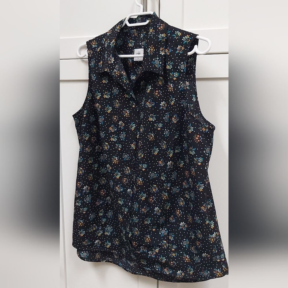CAbi Whimsy sleeveless blouse